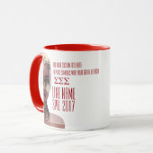 Mug Cadeau grec fait sur commande rouge et blanc de (Devant gauche)