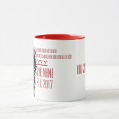 Mug Cadeau grec rouge et blanc de sororité (Centre)