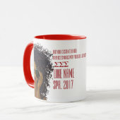 Mug Cadeau grec rouge et blanc de sororité (Devant gauche)