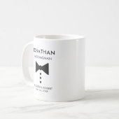 Mug Cadeau Groomsman personnalisé Mariage Tuxedo moder (Devant gauche)