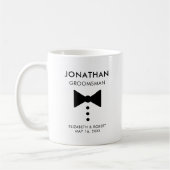 Mug Cadeau Groomsman personnalisé Mariage Tuxedo moder (Gauche)