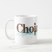 Mug Cadeau grunge bleu de logo de choeur (Gauche)