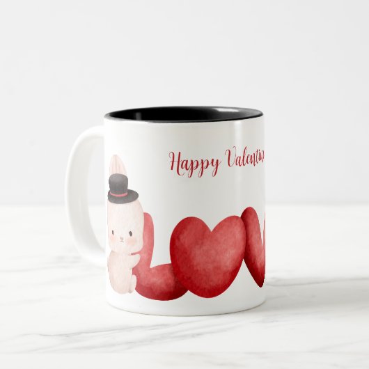 Mug cadeau Heureuse Sainte-Valentin (Devant gauche)