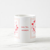 Mug Cadeau Heureuse Sainte-Valentin aux Coeurs rouges  (Centre)