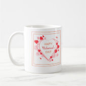 Mug Cadeau Heureuse Sainte-Valentin aux Coeurs rouges  (Gauche)