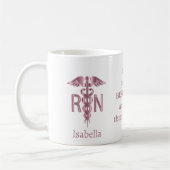 Mug Cadeau infirmière de la RN - Personnaliser - Rose (Gauche)
