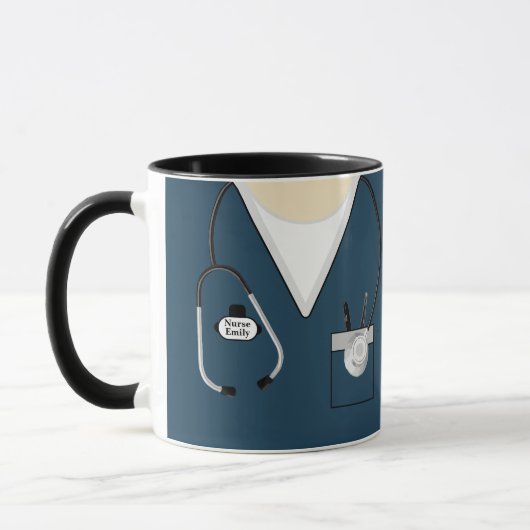 Mug Cadeau infirmière, Diplôme d'études en soins infir (Gauche)