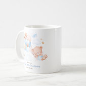 Mug Cadeau invité avec Aquarelle Teddy pour le Baptême (Devant gauche)
