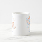 Mug Cadeau invité avec Aquarelle Teddy pour le Baptême (Centre)