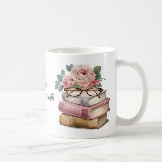 Mug Cadeau joli professeur beaux livres (Droite)