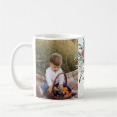 Mug Cadeau maman 2 photo rose girly aquarelle florale (Gauche)