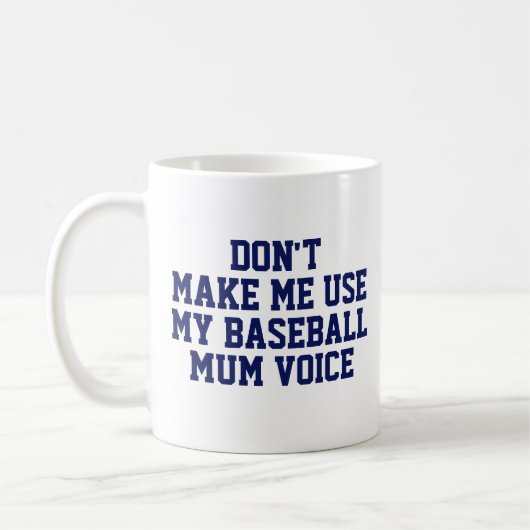 Mug cadeau maman de baseball | Drôle Citation Slog (Gauche)