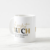 Mug Cadeau Mariage Gold et noir parfait (Devant gauche)