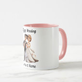 Mug Cadeau Mariage unique personnalisé (Devant droit)
