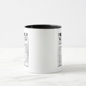 Mug Cadeau médical de faits nutritionnels de phlébotom (Centre)