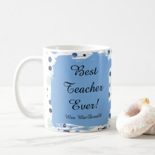 Mug Cadeau Meilleur Enseignant Jamais Tache Bleue