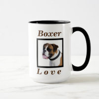 Cadeau mignon de chien "d'amour de boxeur" pour la