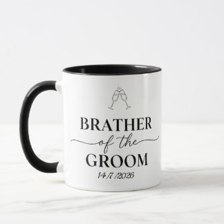 Mug Cadeau minimaliste de mariage pour le frère du mar