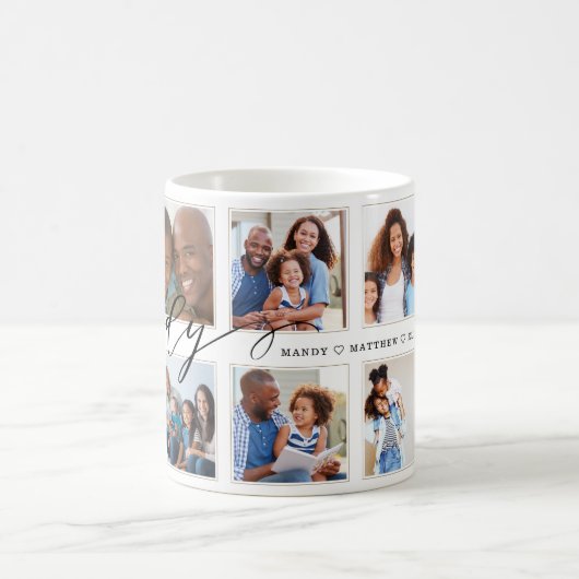 Mug Cadeau moderne Daddy Script pour pères Photo Colla (Centre)