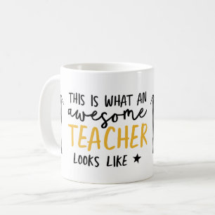 Mug Cadeau moderne de jaune de typographie de
