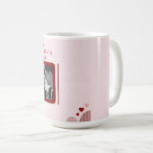 Mug Cadeau moderne de la Saint-Valentin rouge et rose (Devant droit)