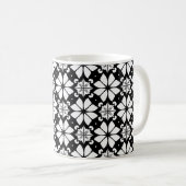 Mug ☕ Cadeau Moderne Géométrique Noir Blanc ⚫⚪ (Devant droit)