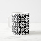 Mug ☕ Cadeau Moderne Géométrique Noir Blanc ⚫⚪ (Devant gauche)