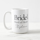 Mug Cadeau moderne Persoanlisé de la tribu Mariée de l (Gauche)
