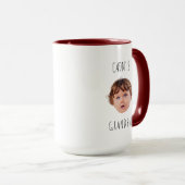 Mug Cadeau moderne pour bébé visage anniversaire pour  (Devant droit)