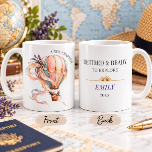 Mug Cadeau Montgolfière pour la Retraite & Prêt à Expl