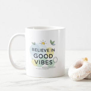 Mug Cadeau Motivationnel de Bonne Vibes Inspirantes Un