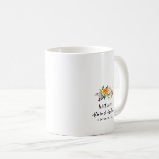 Mug Cadeau Officiel Mariage - Merci Pour Nous Enseigne (Devant droit)