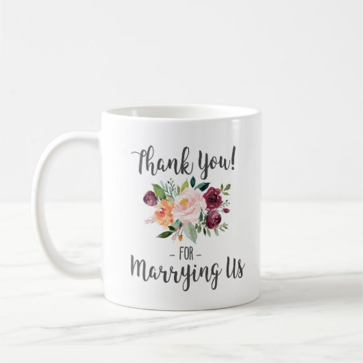 Mug Cadeau Officiel Mariage - Merci Pour Nous Enseigne (Gauche)