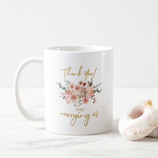 Mug Cadeau Officiel mariage - Merci Pour Nous Marier (Avec donut)