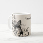 Mug Cadeau Papillons Féminins Personnalisés (Devant gauche)