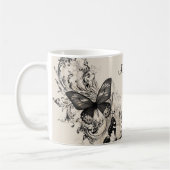 Mug Cadeau Papillons Féminins Personnalisés (Gauche)