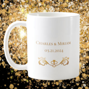Mug Cadeau personnalisé 50e Anniversaire d'or Favor