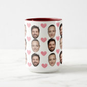 Mug Cadeau personnalisé Anniversaire visage pour mari (Centre)