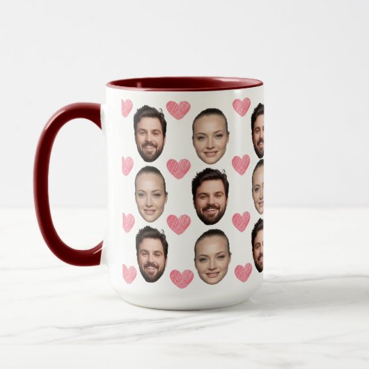 Mug Cadeau personnalisé Anniversaire visage pour mari (Gauche)