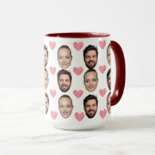 Mug Cadeau personnalisé Anniversaire visage pour mari (Devant droit)