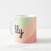 Mug Cadeau personnalisé arc-en-ciel pastel (Devant gauche)