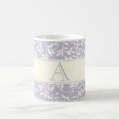 Mug Cadeau personnalisé avec initiale florale violette (Centre)