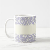 Mug Cadeau personnalisé avec initiale florale violette (Gauche)
