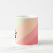 Mug Cadeau personnalisé avec nom Arc-en-ciel pastel (Centre)