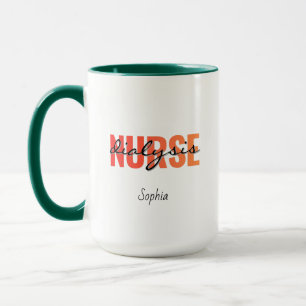Mug Cadeau personnalisé avec nom pour infirmière de di