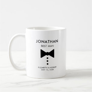 Mug Cadeau personnalisé Best Man Modern Tuxedo Mariage