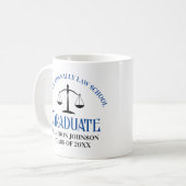 Mug Cadeau personnalisé Bleu école de droit (Devant gauche)