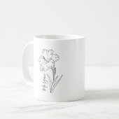 Mug Cadeau personnalisé d'août Gladiolus Fleur de nais (Devant gauche)
