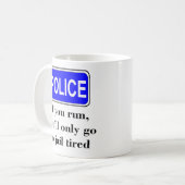 Mug Cadeau personnalisé d'application de la loi polici (Devant gauche)