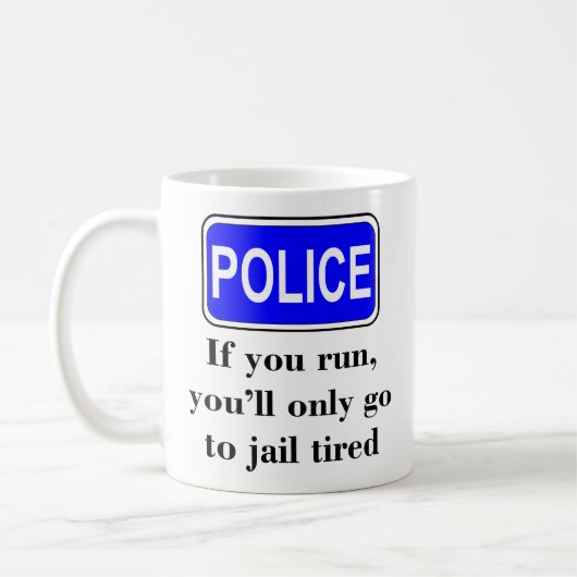 Mug Cadeau personnalisé d'application de la loi polici (Gauche)